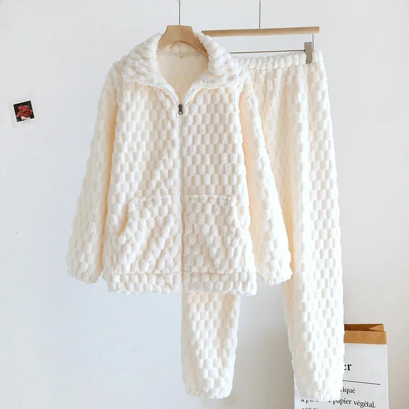 Pyjama pilou pilou femme blanc