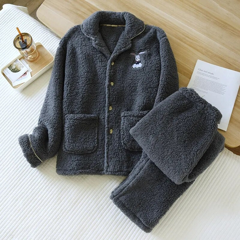 Pyjama pilou pilou homme motif lapin