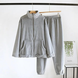Pyjama polaire homme gris