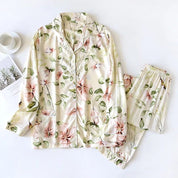 Pyjama satin blanc cassé
