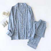 Pyjama satin bleu