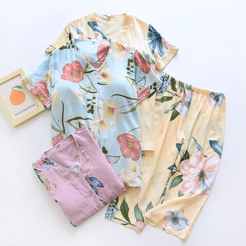 pyjama victoria secret rose rayure satin